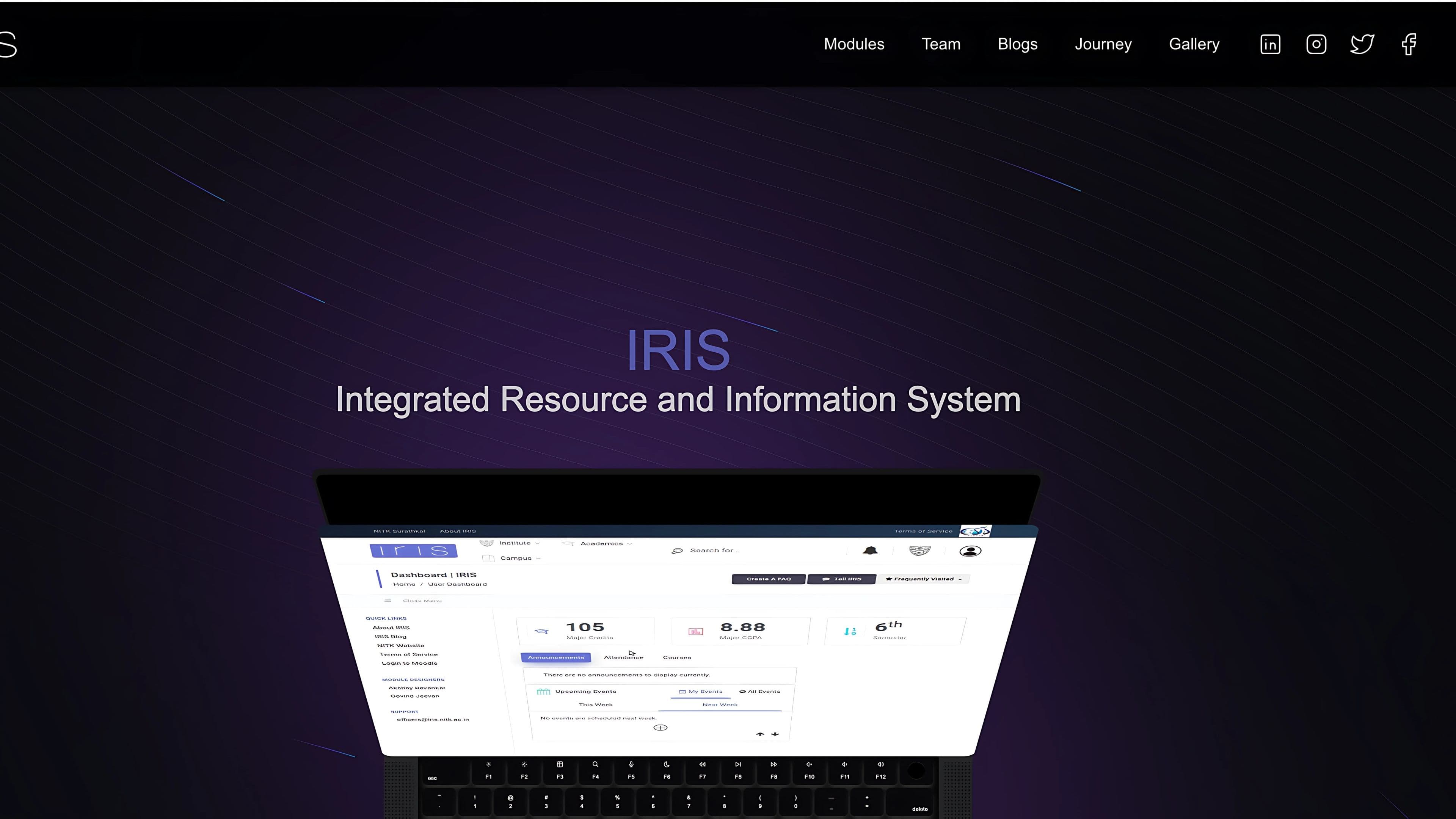 IRIS NITK  – Integrated Resource and Information Sharing System